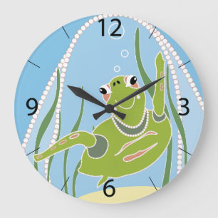 Trendy Turtle Große Wanduhr