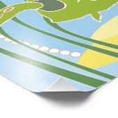 Trendy Turtle Print Fotodruck (Ecke)