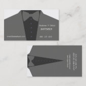 Trendy Tuxedo-Catering-Barkeeper beruflich Visitenkarte (Vorne/Hinten)