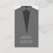 Trendy Tuxedo-Catering-Barkeeper beruflich Visitenkarte (Rückseite)