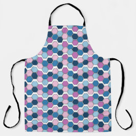 Trendy Twilight City Blue und Pink Hexagon Muster Schürze