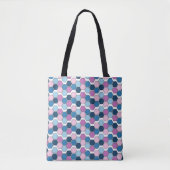 Trendy Twilight City Blue und Pink Hexagon Muster Tasche (Vorderseite)