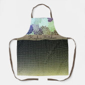 Trendy Two Tone floral Checked Personalisiert Schürze (Vorderseite)