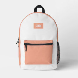 Trendy Two-Tone School Style with Personalization Bedruckter Rucksack