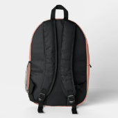 Trendy Two-Tone School Style with Personalization Bedruckter Rucksack (Rückseite)