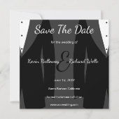 Trendy Two Tuxedos Gay Wedding speichern das Datum Save The Date (Vorderseite)