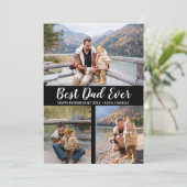 Trendy Typografie 3 Foto Collage Vatertag (Stehend Vorderseite)