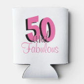 Trendy Typografie 50 und Fabulous Pink Dosenkühler (Rückseite)