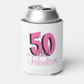 Trendy Typografie 50 und Fabulous Pink Dosenkühler (Kanne Rückseite)