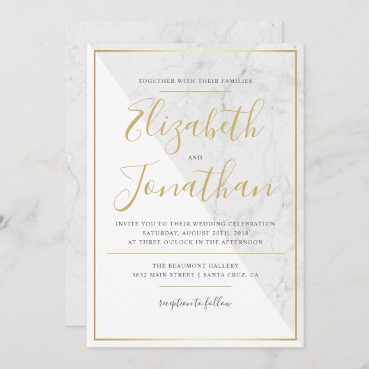 Trendy Typografie| Einladung zum Hochzeitsauftakt (Vorne/Hinten)