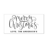 Trendy Typografie Frohe Weihnachten Permastempel (Design)