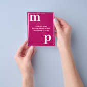 Trendy Typografie Magenta Budget Save the Date Flyer (Gruppe)
