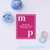 Trendy Typografie Magenta Budget Save the Date Flyer (Einzeln)