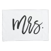Trendy Typografie Mr. and Mrs. Kissenbezug (Vorderseite-Rechts)