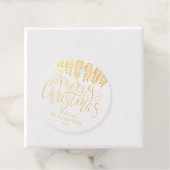 Trendy Typografie Script Frohe Weihnachten Geschenkanhänger (Mit Box)