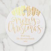 Trendy Typografie Script Frohe Weihnachten Geschenkanhänger (Vorderseite)