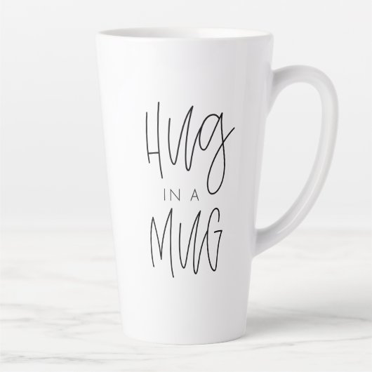 Trendy typografische Umarmung in einer Tasse (Rechts)