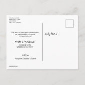 Trendy Typografy Abschluss Foto Graduate Postkarte (Rückseite)