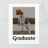 Trendy Typografy Abschluss Foto Graduate Postkarte (Vorderseite)