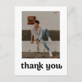 Trendy Typografy Abschluss Foto Vielen Dank Postkarte (Vorderseite)