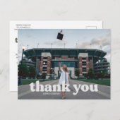 Trendy Typografy Abschluss Vielen Dank Postcard Postkarte (Vorne/Hinten)