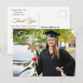 Trendy Typografy Abschluss Vielen Dank Postkarte (Vorne/Hinten)