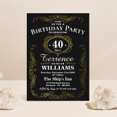 Trendy Typografy any Age Birthday Party Einladung