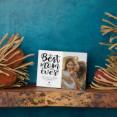 Trendy Typografy Best Mama Ever Foto & Message Fotoplatte (Seite)