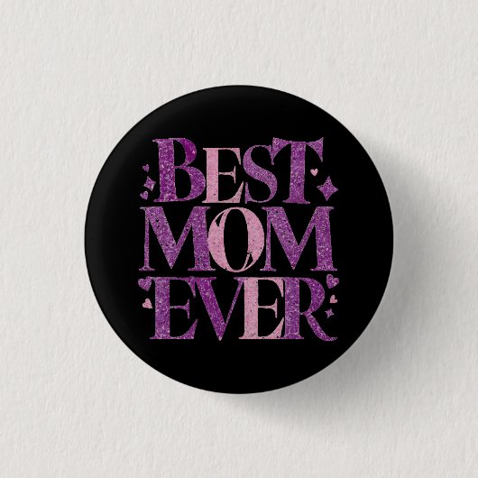 Trendy Typografy Best Mama jemals Button (Vorderseite)