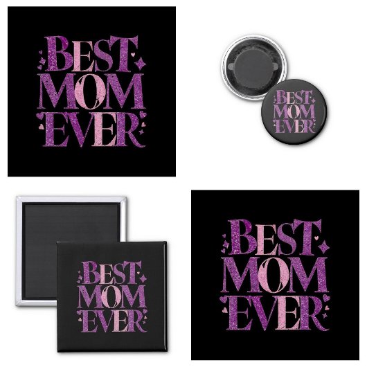 Trendy Typografy Best Mama jemals Magnet