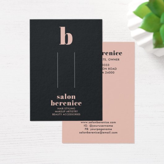 Trendy Typografy Blush Black Hair Clips Display (Schreibtisch)