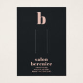 Trendy Typografy Blush Black Hair Clips Display (Vorderseite)