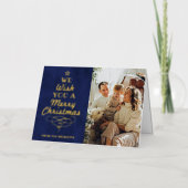 Trendy Typografy Christmas Tree Foto Real (Vorderseite)