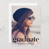 Trendy Typografy Foto Abschluss Ankündigung (Vorne/Hinten)