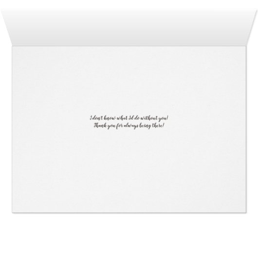 Trendy Typografy Friendship Words Card (Innenansicht Horizontal (Unten))