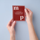 Trendy Typografy Garnet Red Budget Save the Date Flyer (Gruppe)