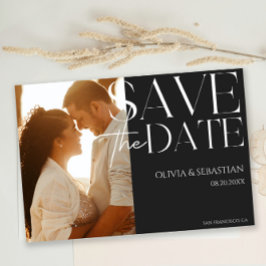 Trendy Typografy OverlayText-Foto Wedding Save The Date