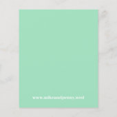 Trendy Typografy Seafoam Green Budget Wedding Flyer (Hinten)