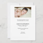 Trendy Typografy Simple Modern 2 Baby Fotos Dankeskarte (Rückseite)