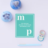 Trendy Typografy Türkise Budget Save the Date Flyer (Einzeln)