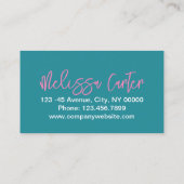 Trendy Typography Beauty Makeup Artist Lashes Visitenkarte (Rückseite)