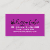 Trendy Typography Beauty Makeup Artist Lashes Visitenkarte (Rückseite)