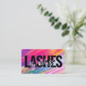 Trendy Typography Beauty Makeup Artist Lashes Visitenkarte (Stehend Vorderseite)