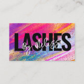 Trendy Typography Beauty Makeup Artist Lashes Visitenkarte (Vorderseite)