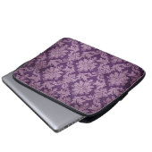 Trendy u. Mod-lila Damast-Laptop-Hülse Laptopschutzhülle (Vorne Knopf)