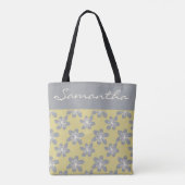 Trendy Ultimate Grau. Yellow Blumenmuster Tasche (Rückseite)