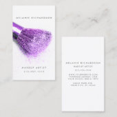 Trendy Ultra Violet Lila Silver Makeup Artist Visitenkarte (Vorne/Hinten)