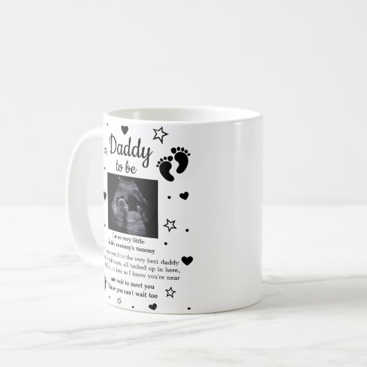 Trendy Ultrasonography Vater zu Bump Gedicht Kaffeetasse (Vorderseite Links)