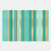 Trendy und Chic Blue und Gold ausgezeichnet Geschenkpapier Set (Vorderseite 3)