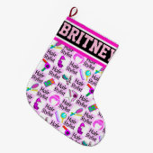 TRENDY UND CHIC PERSONALISIERT HAIR STYLIST STRUMP GROßER WEIHNACHTSSTRUMPF (Vorderansicht (hängend))